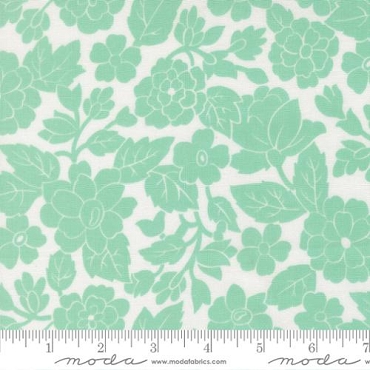 Bloomsberry - White Aqua - 55351-11 - by Camille Roskelley - Moda - 100% Cotton